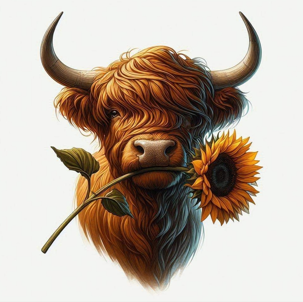 Highland cow Ceramic Coasters